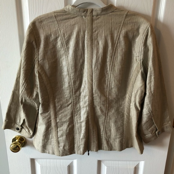 Chico's Metallic Tan Jacket - Picture 5 of 8